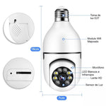 Cámara De Seguridad Wifi Bombillo Robotica Panoramica Ip 360