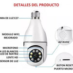 Cámara De Seguridad Wifi Bombillo Robotica Panoramica Ip 360